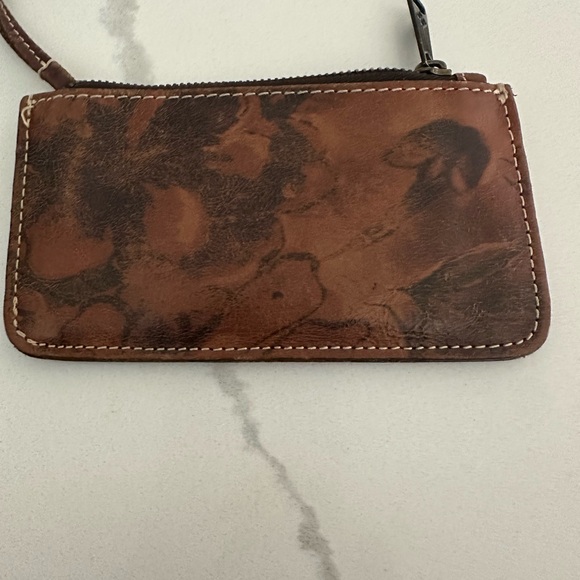 Brown Leather Credit Card Wallet - Picture 1 of 5